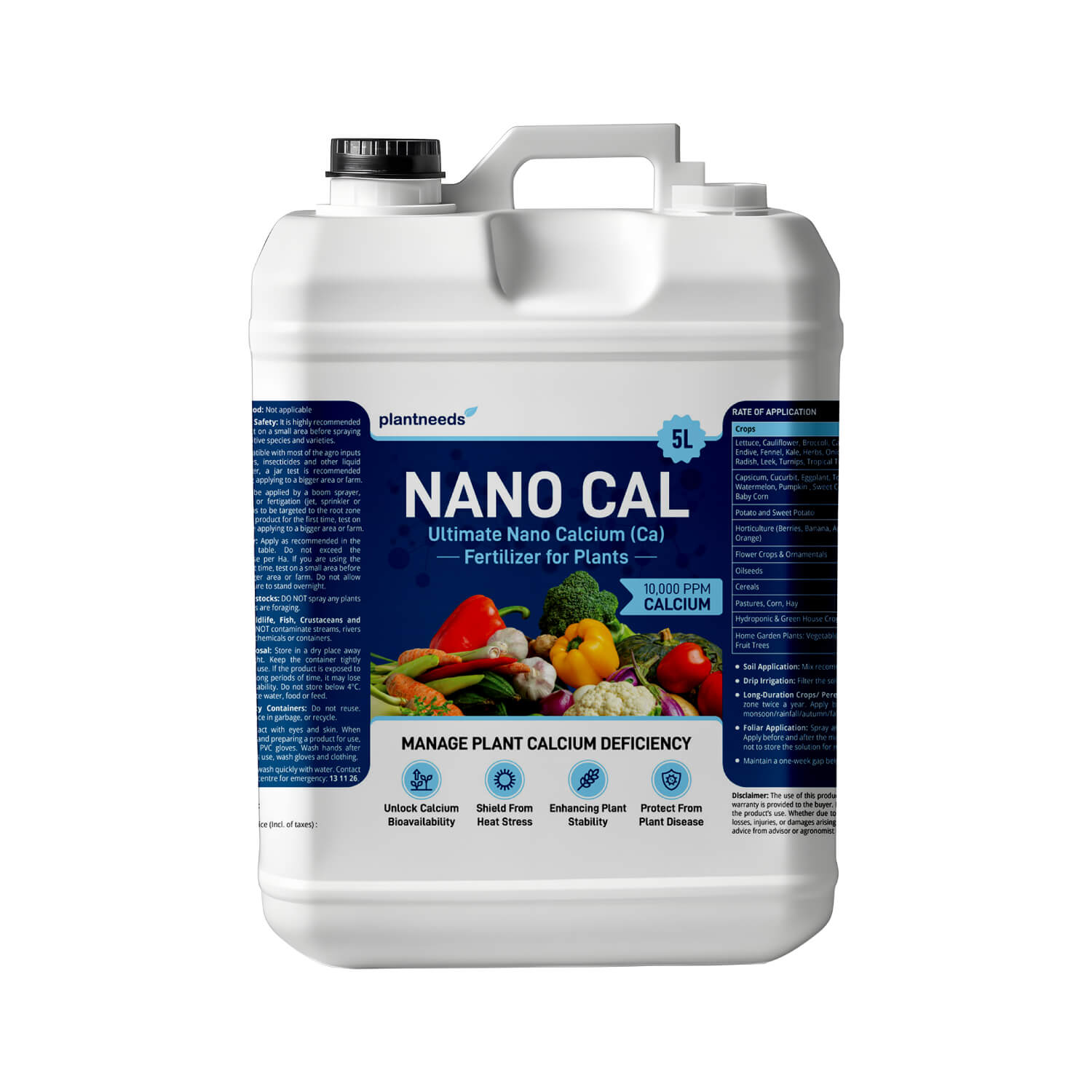 Nano Plant Calcium Fertiliser 5 L, Address Plant Calcium Deficiency